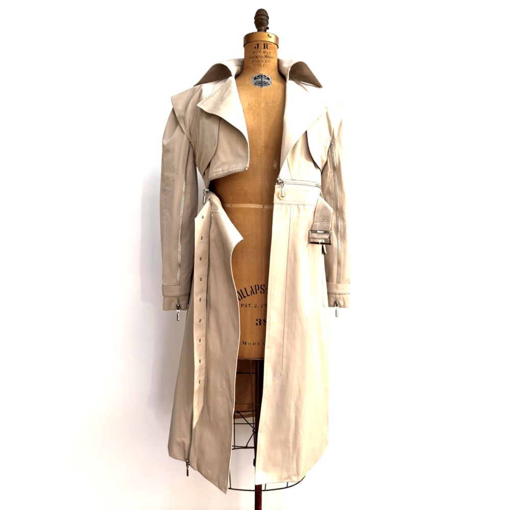 Nonchalant Label Lennox Trench Coat / Skirt  / Cropped Jacket New With Tags - Picture 10 of 15